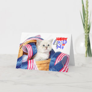 Carte Joyeux 4 Juillet Chat