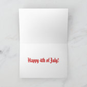 Carte Joyeux 4 juillet Dachshund (Intérieur)