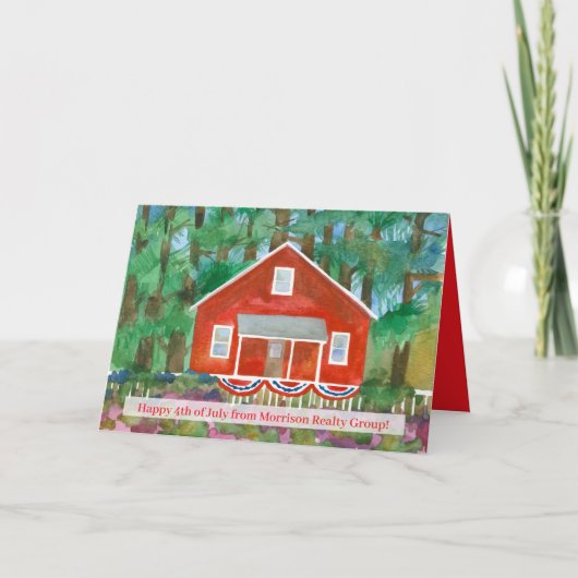 Carte Joyeux 4 juillet de Realtor Red House Custom (Devant)