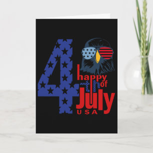 Carte Joyeux 4 juillet Drapeau d'aigle patriotique 4 jui