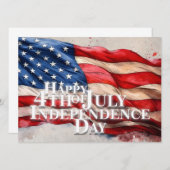 Carte Joyeux 4 juillet - Fête de l'Indépendance (Devant / Derrière)