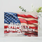 Carte Joyeux 4 juillet - Fête de l'Indépendance (Debout devant)