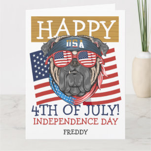 Carte Joyeux 4 juillet fête de l'Indépendance