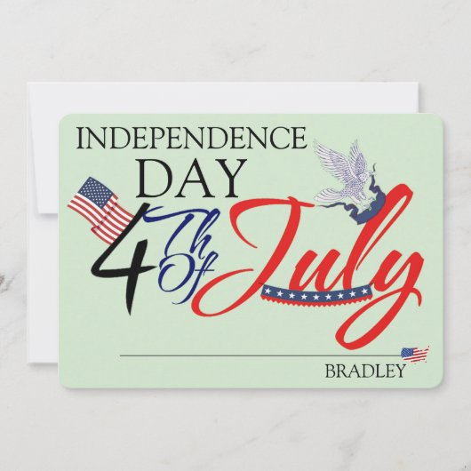 Carte Joyeux 4 juillet fête de l'Indépendance (Devant)