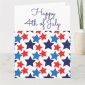 Carte Joyeux 4 juillet / Fête de l'indépendance (Devant)