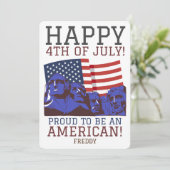 Carte Joyeux 4 juillet fête de l'Indépendance (Debout devant)