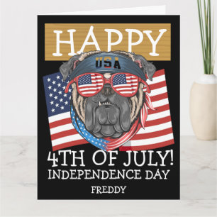 Carte Joyeux 4 juillet fête de l'Indépendance