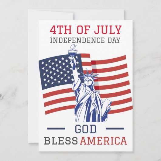 Carte Joyeux 4 juillet fête de l'Indépendance (Devant)