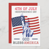 Carte Joyeux 4 juillet fête de l'Indépendance (Devant / Derrière)