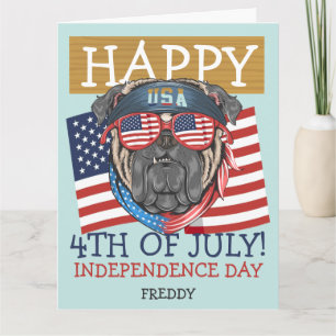 Carte Joyeux 4 juillet fête de l'Indépendance