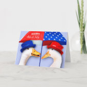 Carte Joyeux 4 juillet. Funny Ducks Custom (Devant)