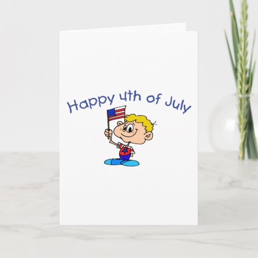 Carte Joyeux 4 juillet (Garçon) (Devant)
