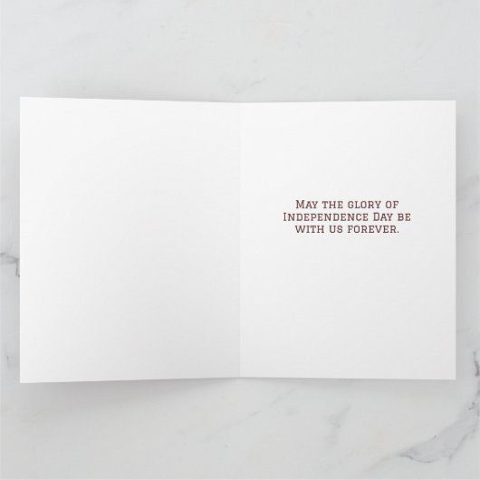 Carte Joyeux 4 juillet liberté du parti du Jour de l'Ind (Intérieur)