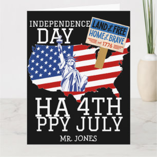 Carte Joyeux 4 juillet liberté du parti du Jour de l'Ind