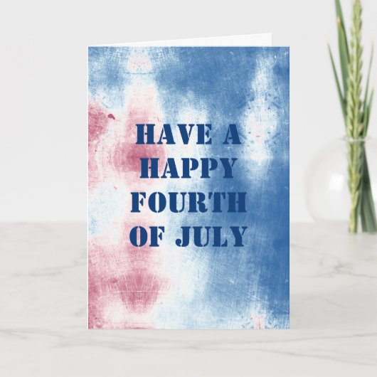 Carte Joyeux 4 juillet message personnalisé Tee Tee (Devant)