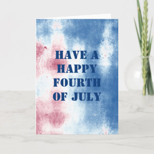 Carte Joyeux 4 juillet message personnalisé Tee Tee
