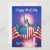 Carte "Joyeux 4 juillet "Que la liberté sonne" (Devant)