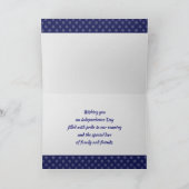 Carte Joyeux 4 juillet. Statue de la Liberté (Intérieur)