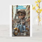 Carte Joyeux 4e anniversaire (Fleur jaune)