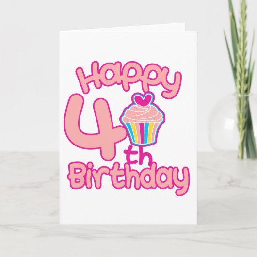 Carte Joyeux 4ème anniversaire ! (Devant)