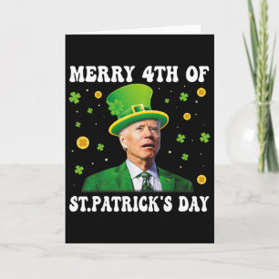 Carte Joyeux 4ème jour de la St Patrick Groovy Joe Biden
