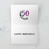 Carte Joyeux 50 et fabuleuse typographie d'anniversaire (Intérieur)
