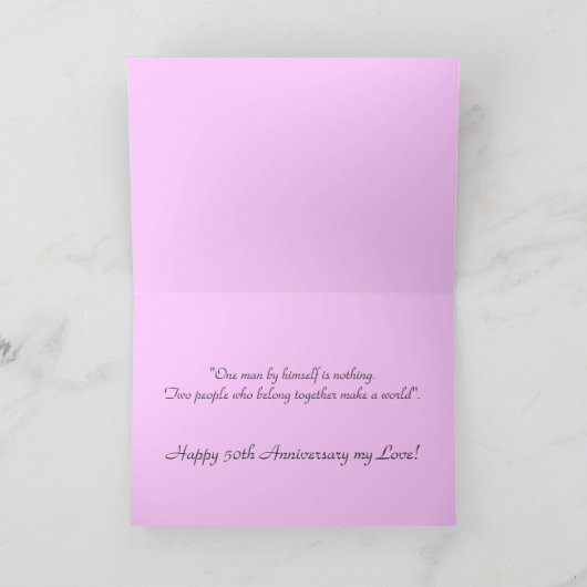 Carte Joyeux 50e Anniversaire (Intérieur)