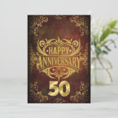 Carte Joyeux 50e Anniversaire (Debout devant)