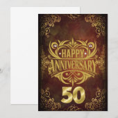 Carte Joyeux 50e Anniversaire (Devant / Derrière)