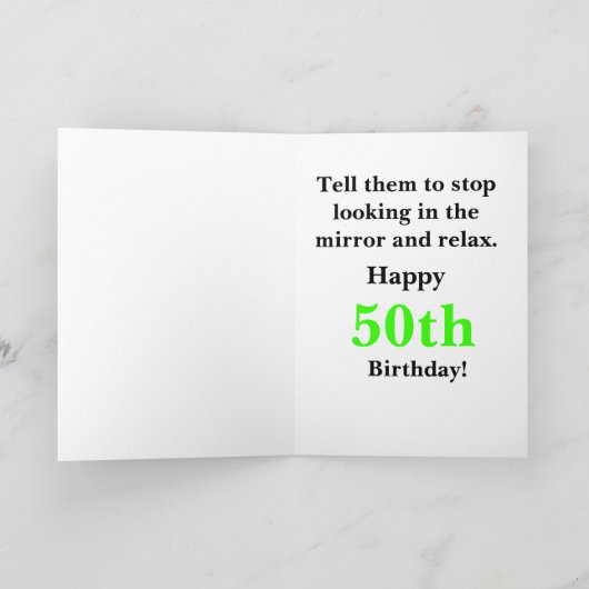 Carte Joyeux 50e anniversaire (Intérieur)