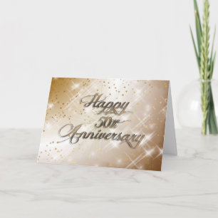 Carte Joyeux 50e anniversaire (anniversaire du mariage)
