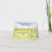 Carte Joyeux 50e Anniversaire Aquarelle du parcours de g (Devant)