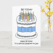 Carte Joyeux 50e anniversaire belle-fille (Fleur jaune)