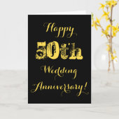 Carte Joyeux 50e Anniversaire de Mariage (Fleur jaune)