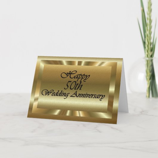 Carte Joyeux 50e anniversaire de mariage (Devant)