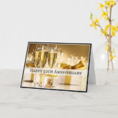 Carte Joyeux 50e Anniversaire de Mariage de Diva (Fleur jaune)