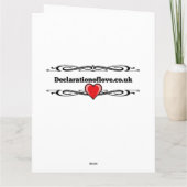 Carte Joyeux 50e anniversaire de Mariage d'or (Dos)