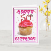 Carte Joyeux 50e anniversaire gâteau de tasse douce (Fleur jaune)