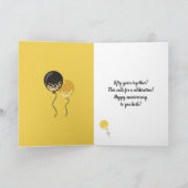 Carte Joyeux 50e anniversaire Mariage Ballons d'or (Intérieur)