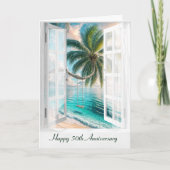 Carte Joyeux 50e anniversaire Tropical Window (Devant)