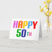 Carte Joyeux 50ème (Fleur jaune)