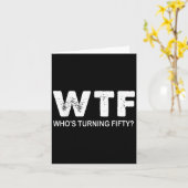 Carte Joyeux 50ème Parti avec la 50ème (Fleur jaune)