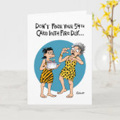 Carte Joyeux 54e anniversaire (Fleur jaune)