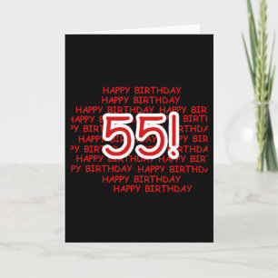 Carte Joyeux 55e anniversaire