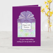 Carte Joyeux 55e anniversaire 3 Panel (Fleur jaune)