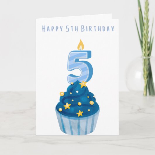 Carte Joyeux 5e anniversaire (Devant)