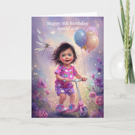 Carte Joyeux 5e anniversaire (Devant)