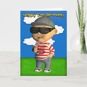 Carte Joyeux 5e anniversaire