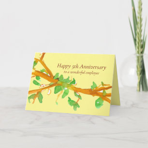 Carte Joyeux 5e anniversaire de l'entreprise des employé