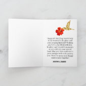 Carte Joyeux 5e anniversaire Mariage Noir & Or Moderne (Intérieur)